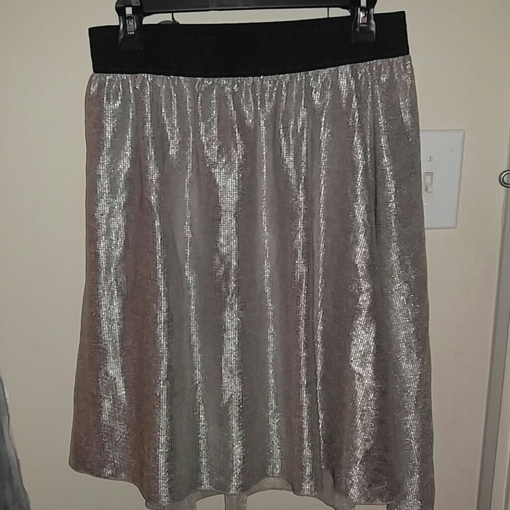 Silver sparkle party skirt!